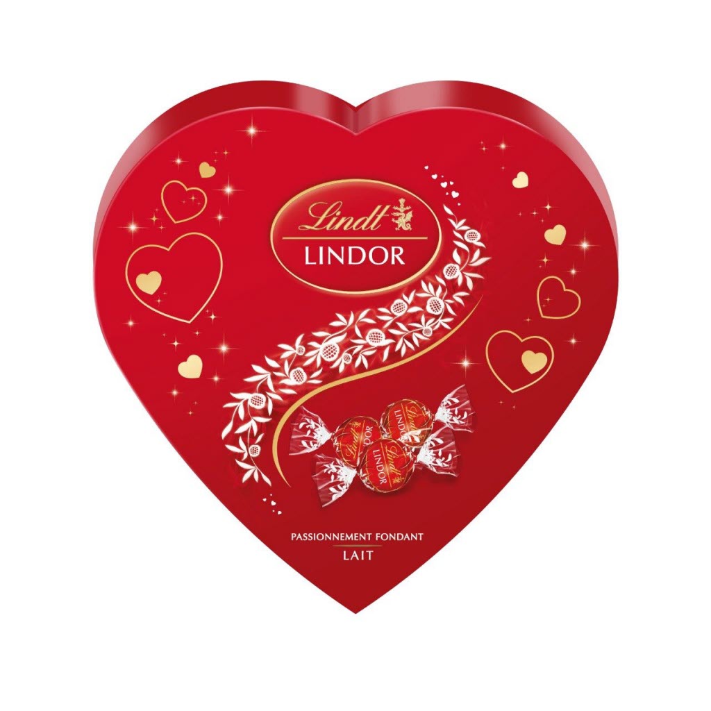Lindt pralines in hartvormig doosje