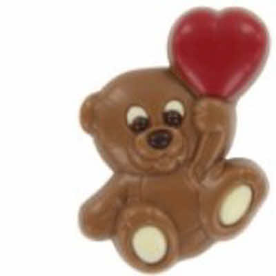 Beertje met hartje rood