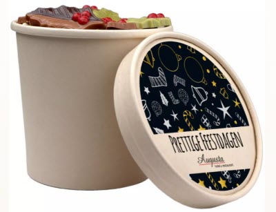 Bio beker met Hulstblaadjes