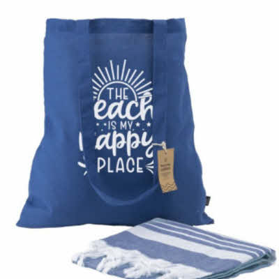 Tasje "The Beach is my Happy Place"