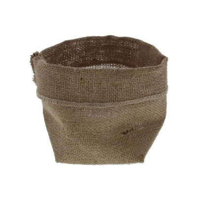 Jute zak 14 cm naturel